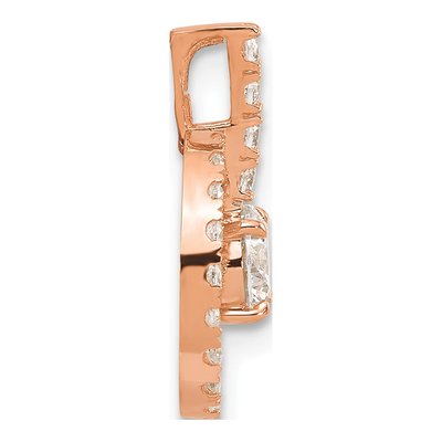 10K Rose Gold CZ Tiara Collection Pendant – view 3