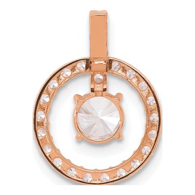 10K Rose Gold CZ Tiara Collection Pendant – view 4