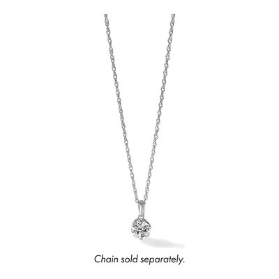 10K White Gold CZ Tiara Collection Pendant – view 5