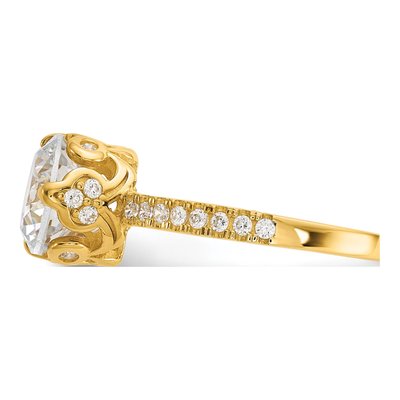 10K Yellow Gold CZ Engagement Ring – view 4