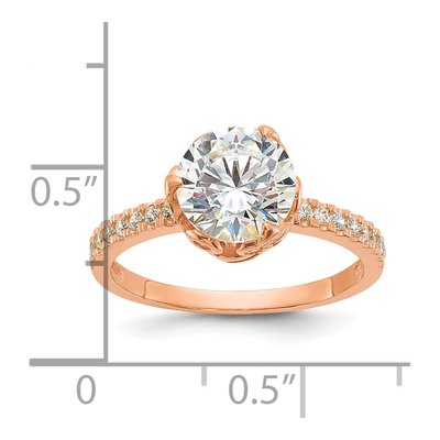 10K Yellow Gold CZ Engagement Ring – view 6