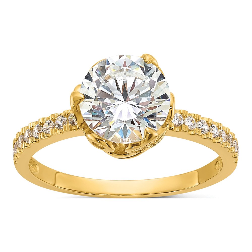 10K Yellow Gold CZ Engagement Ring