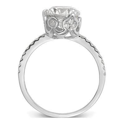 10K White Gold CZ Engagement Ring – view 3