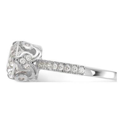 10K White Gold CZ Engagement Ring – view 4
