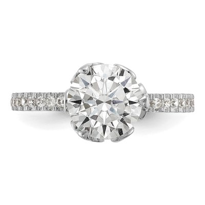 10K White Gold CZ Engagement Ring – view 5