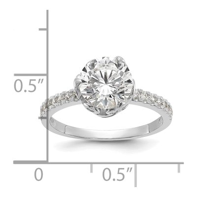 10K White Gold CZ Engagement Ring – view 6