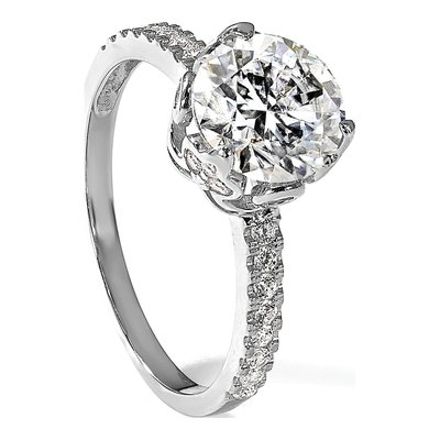 10K White Gold CZ Engagement Ring – view 8