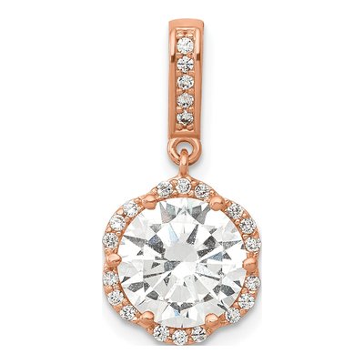 10K Rose Gold CZ Tiara Collection Pendant