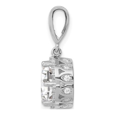 10K White Gold CZ Tiara Collection Pendant – view 2