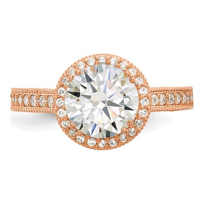 10K Rose Gold CZ Engagement Ring – view 5