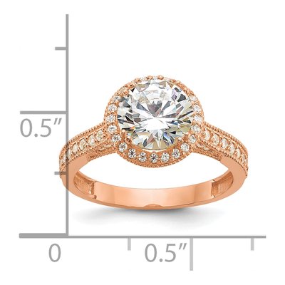 10K Rose Gold CZ Engagement Ring – view 6