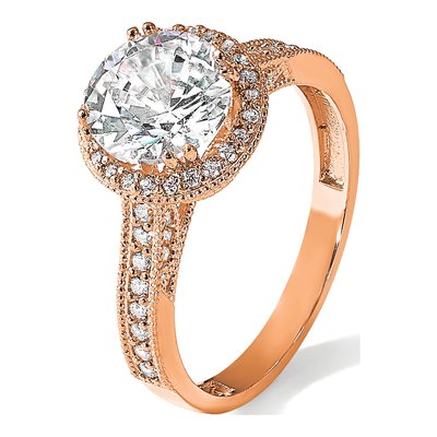 10K Rose Gold CZ Engagement Ring – view 8