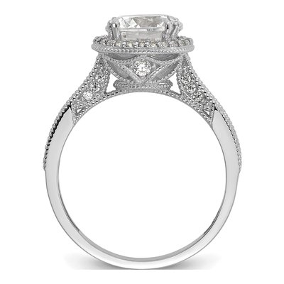 10K White Gold CZ Engagement Ring | Tiara Collection – view 3