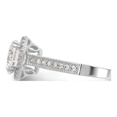 10K White Gold CZ Engagement Ring | Tiara Collection – view 4