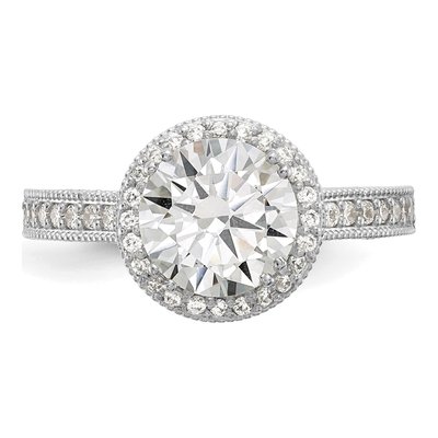 10K White Gold CZ Engagement Ring | Tiara Collection – view 5