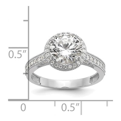 10K White Gold CZ Engagement Ring | Tiara Collection – view 6