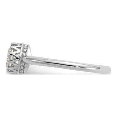 10K White Gold CZ Solitaire Engagement Ring – view 4