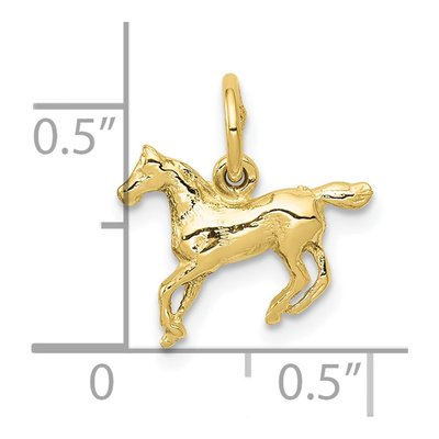 10K Yellow Gold Horse Pendant – view 4