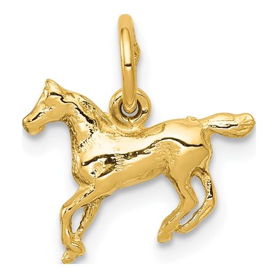 10K Yellow Gold Horse Pendant