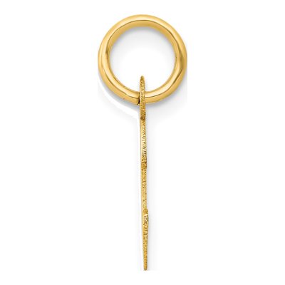 10K Yellow Gold Small Block Initial C Charm – view 3