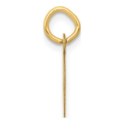 10K Yellow Gold Small Initial D Pendant – view 3