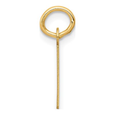 10K Yellow Gold Small Initial E Pendant – view 3