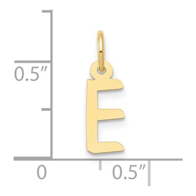 10K Yellow Gold Small Initial E Pendant – view 4