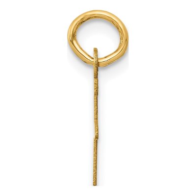10K Yellow Gold Initial F Charm – view 3