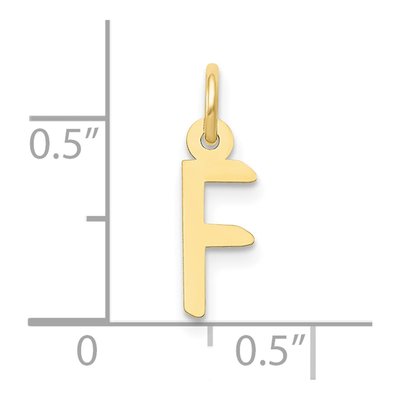 10K Yellow Gold Initial F Charm – view 4