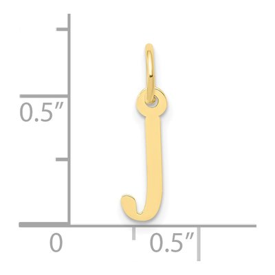 10K Yellow Gold Initial J Charm – view 4