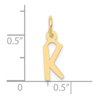 10K Yellow Gold Initial K Charm – view 4
