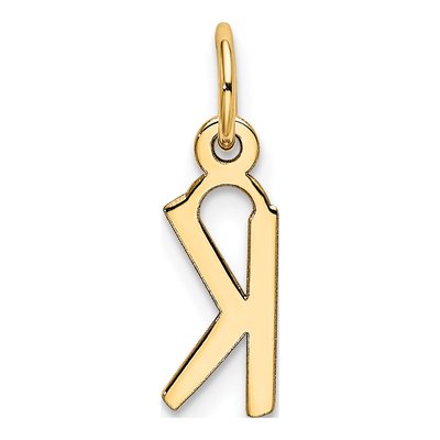 10K Yellow Gold Initial K Charm – view 5