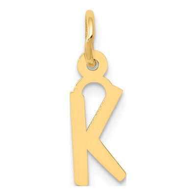 10K Yellow Gold Initial K Charm