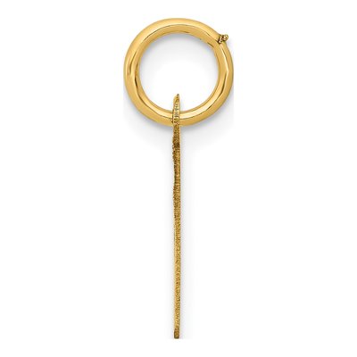 10K Yellow Gold Block Initial L Pendant – view 3