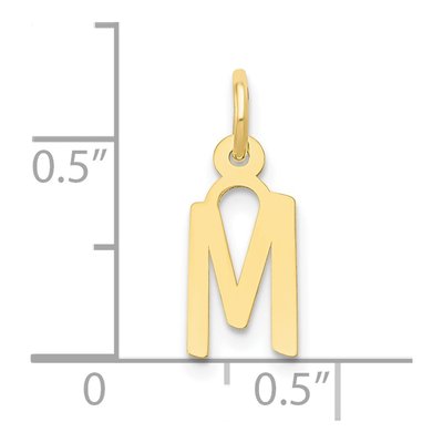 10K Yellow Gold Initial M Charm – view 4