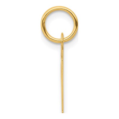 10K Yellow Gold Block Initial N Pendant – view 3