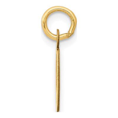 10K Yellow Gold Small Initial O Pendant – view 3