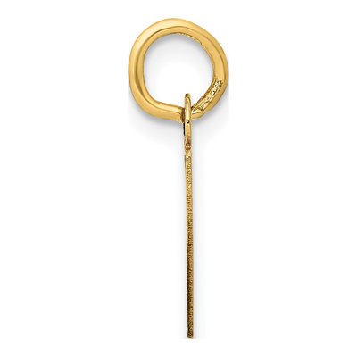 10K Yellow Gold Initial P Charm – view 3