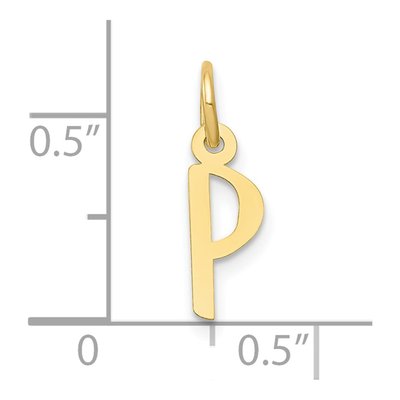 10K Yellow Gold Initial P Charm – view 4