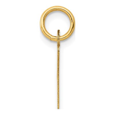 10K Yellow Gold Block Initial V Pendant – view 3