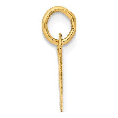 10K Yellow Gold Initial W Charm – view 3