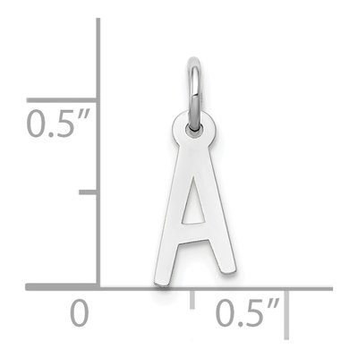10K White Gold Initial A Charm – view 3