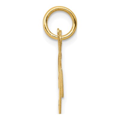 10K Yellow Gold Script Initial K Pendant – view 3