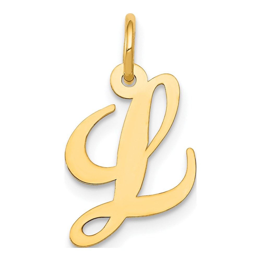 10K Yellow Gold Script Initial L Pendant