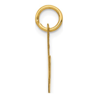10K Yellow Gold Script Initial M Pendant – view 3