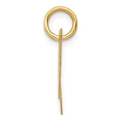 10K Yellow Gold Script Initial N Pendant – view 3