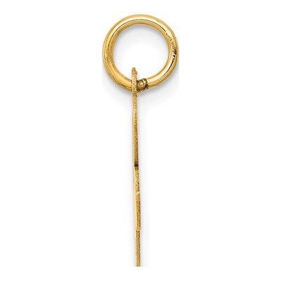 10K Yellow Gold Script Initial R Pendant – view 3