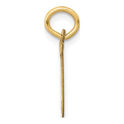 10K Yellow Gold Script Initial T Pendant – view 3