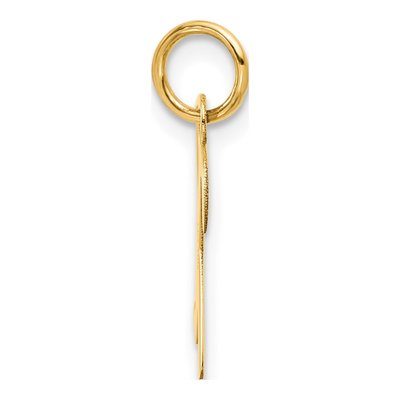 10K Yellow Gold Script Initial X Charm – view 2