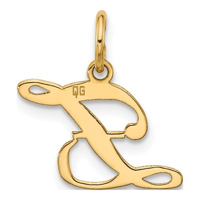 10K Yellow Gold Script Initial Z Pendant – view 3